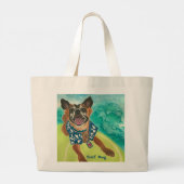 Surf Dog Grote Tote Bag (Achterkant)