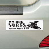 Surf Dogs Hawaii Bumpersticker (Op auto)