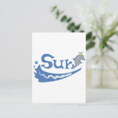 Surf Dolphin Briefkaart (Staand voorkant)