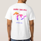 Surf 'em all. Surfing the Great Lakes T-shirt (Achterkant)