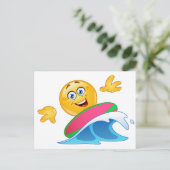 surf emoji briefkaart (Staand voorkant)