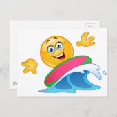 surf emoji briefkaart (Voorkant / Achterkant)