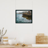 Surf en Rocks - Nahariya , Israël Poster (Keuken)