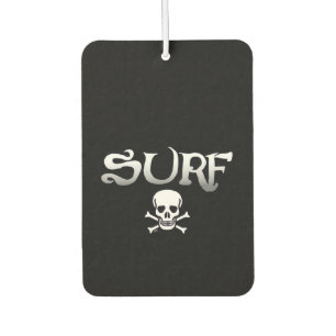 Surf en schedel zwarte auto luchtverfrisser