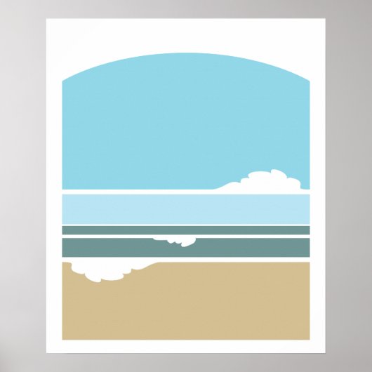 Surf- en Sky minimalistisch poster (Voorkant)
