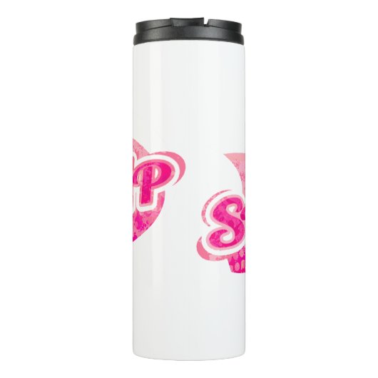 Surf filles rose violet bouteille d'eau isolée (Dos)