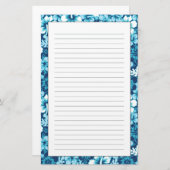 Surf Floral Hibiscus Pattern Briefpapier (Voorkant / Achterkant)