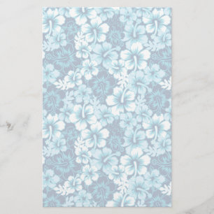Surf Floral Hibiscus Pattern Briefpapier