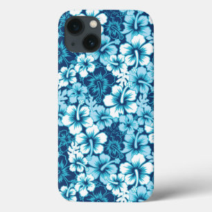 Surf Floral Hibiscus Pattern iPhone 13 Hoesje