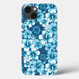 Surf Floral Hibiscus Pattern iPhone 13 Hoesje