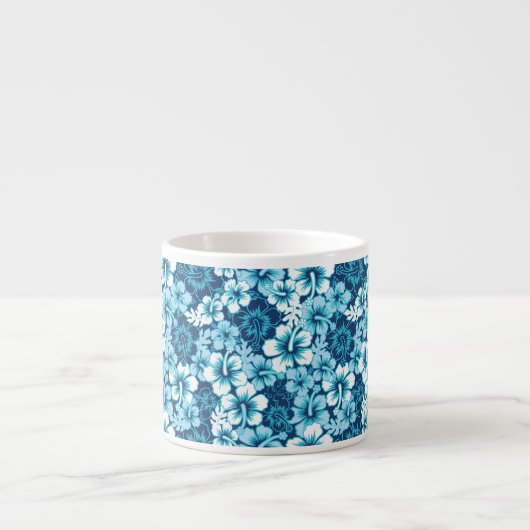 Surf Floral Hibiscus Pattern Espresso Kop (Voorkant)