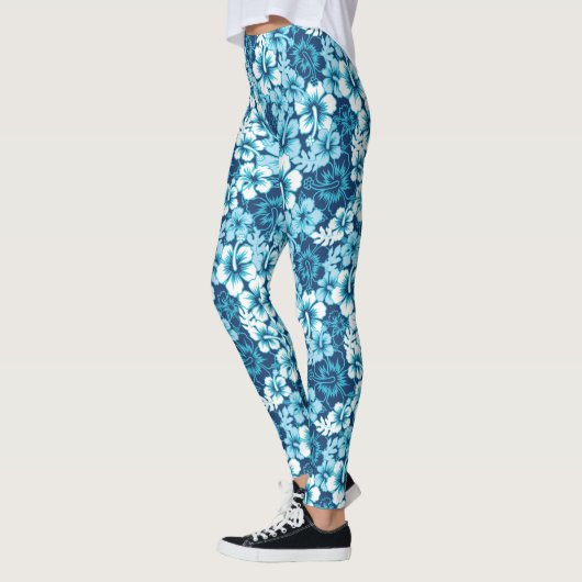 Surf Floral Hibiscus Pattern Leggings (Links)