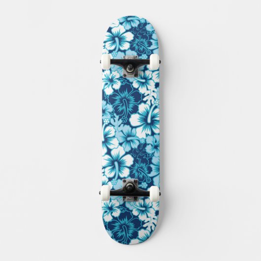 Surf Floral Hibiscus Pattern Skateboard (Voorkant)