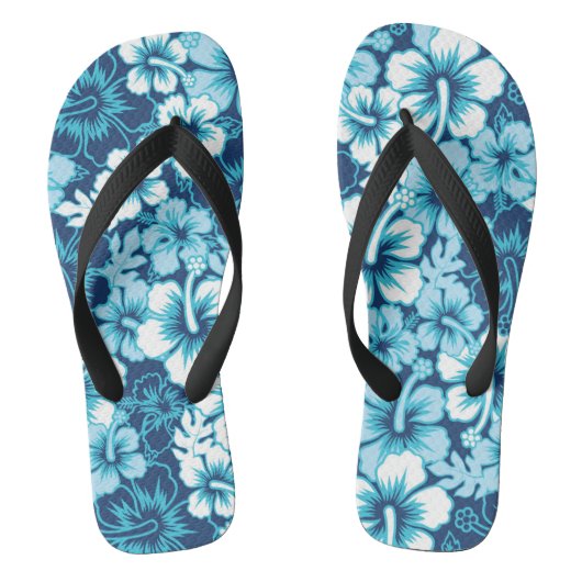 Surf Floral Hibiscus Pattern Teenslippers (Voetbed)