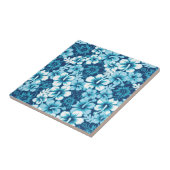Surf Floral Hibiscus Pattern Tegeltje (Zijkant)