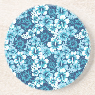 Surf Floral Hibiscus Pattern Zandsteen Onderzetter