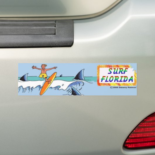 Surf Florida bumpersticker (Op auto)
