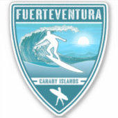 Surf Fuerteventura Canarische Eilanden Spanje Sticker (Voorkant)