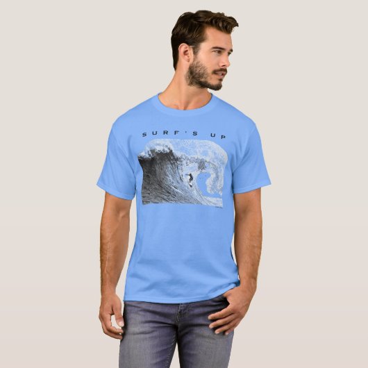 Surf gaat surfen op barrel wave t-shirt (Voorkant volledig)