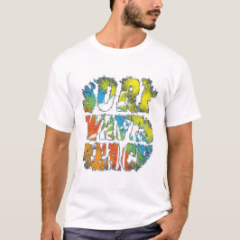 Surf, golven, strand t-shirt