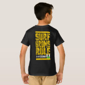 Surf Groms Rule!! (geel) T-shirt (Achterkant volledig)