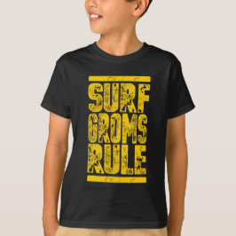 Surf Groms Rule!! (geel) T-shirt