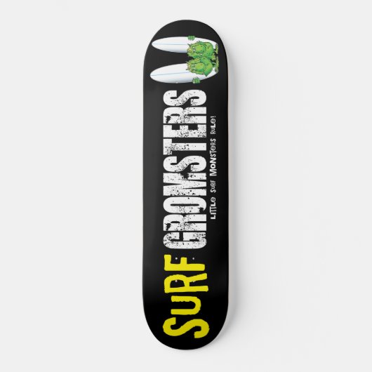 Surf Gromsters volledig zwart Skateboard (Voorkant)