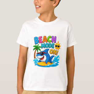 🌊 Surf Haai Cartoon Voor Zomerpret 🏄 T-shirt