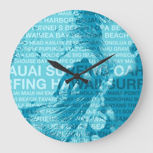Surf Hawaii Green Room Horloge hawaïenne (Recto)