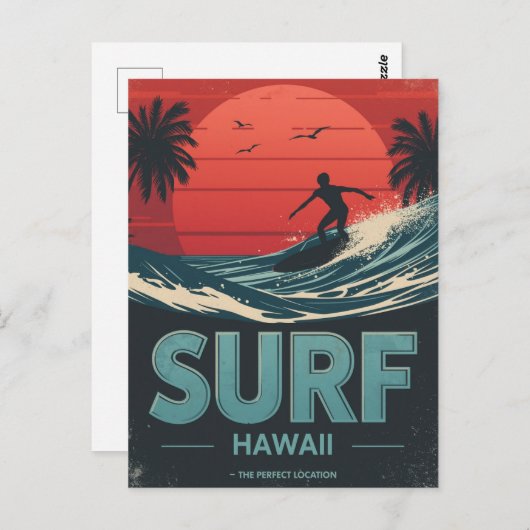 Surf Hawaii Sunset Vibes Briefkaart (Voorkant / Achterkant)