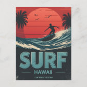 Surf Hawaii Sunset Vibes Briefkaart (Voorkant)