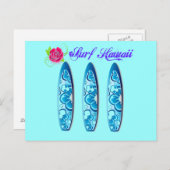 Surf Hawaii Surfboards Briefkaart (Voorkant / Achterkant)