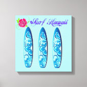 Surf Hawaii Surfboards Canvas Afdruk (Voorkant)