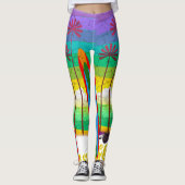 Surf Hippie coloré Leggings (Devant)
