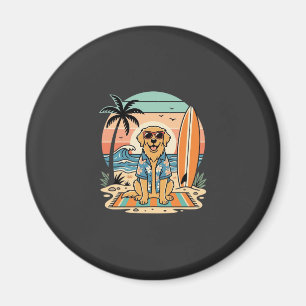 Surf Hound Retro Strand Zomer Magneet
