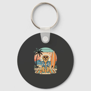 Surf Hound Retro Strand Zomer Sleutelhanger