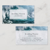 Surf Instructeur Coach Trainer Blue Wave Sport Visitekaartje (Voorkant / Achterkant)