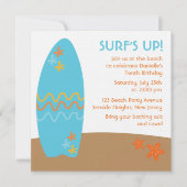 SURF ! Invitations de beach party (Devant)