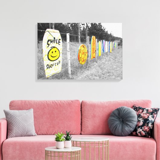 SURF IS OMHOOG! 16x24 Canvas Afdruk (Insitu (Woonkamer))