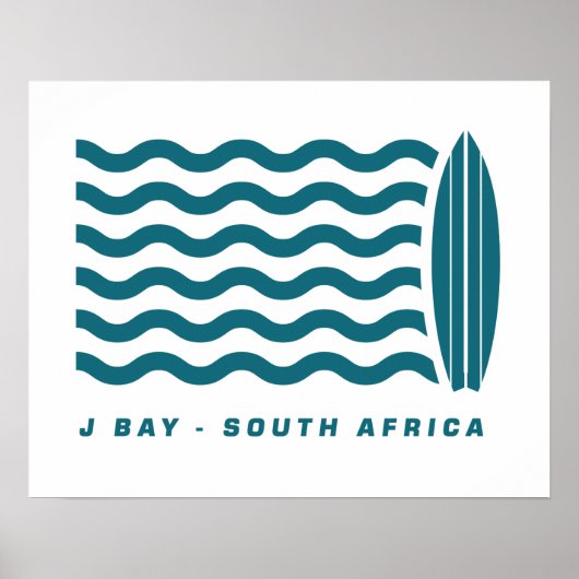 Surf Jeffreys Bay Zuid-Afrika Poster (Voorkant)