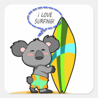 Surf Koala Beer Sticker