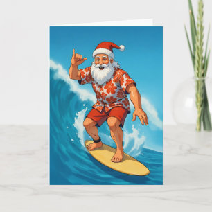 Surf komt met Santa Tropical Christmas Kaart