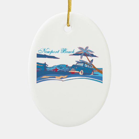 Surf Kweek van de Kieuwband van Newport Keramisch Ornament (Voorkant)