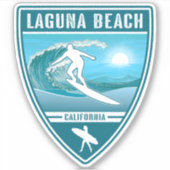 Surf Laguna Beach California Sticker (Voorkant)