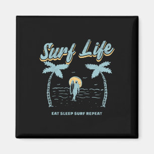 Surf Leven Eten Slapen Surf Herhaal Surfing Surfer Magneet