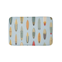 Surf Life | Retro Coastal Blue Surfboard Graphic Badmat