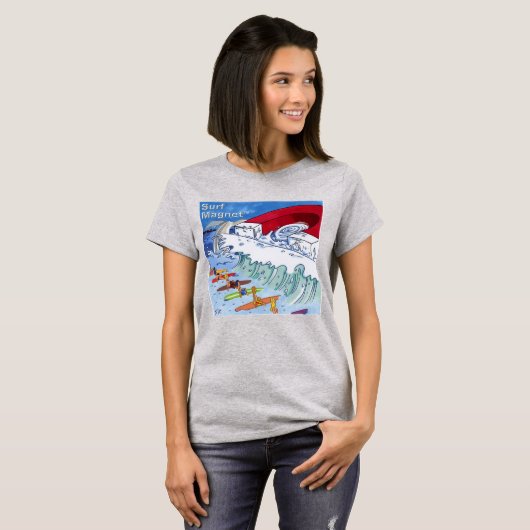 Surf Magnet femmes gris T-shirt (Devant entier)