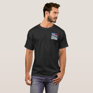 Surf Magnet heren zwarte T-shirt zak
