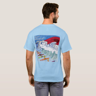 Surf Magnet mannen blauwe T-shirt achterkant