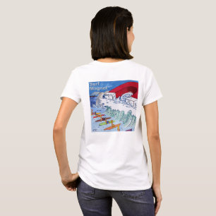 Surf Magnet vrouwen witte T-shirt achterkant
